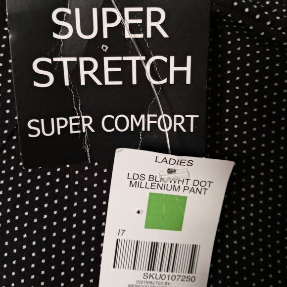 Just Be.....BLACK/WHITE SUPER STRETCHY PANTS - Picture 6 of 8